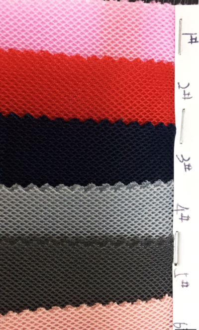 DG-XHFZ   普通280g  三明治網眼布   3D三層網布    100%滌綸   200-210（g/㎡)  54寸   精梳   硬網 挺身 粗網 細節-18